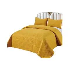 GENERICO - CUBRECAMA QUILT DE VERANO CON POMPONES 2 PLAZAS