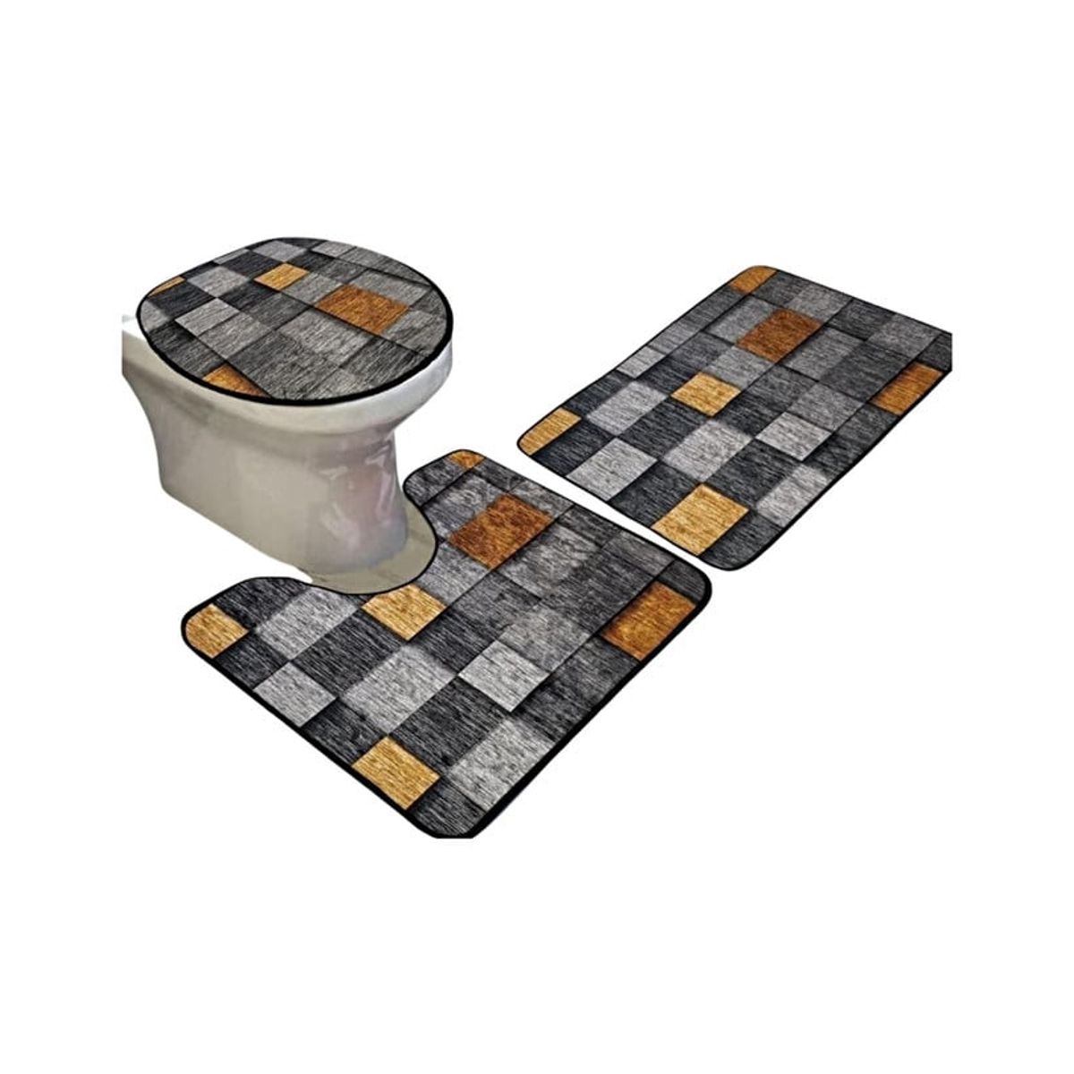 GENERICO - SET DE BAÑO ANTIDESLIZANTE DE 3 PIEZAS