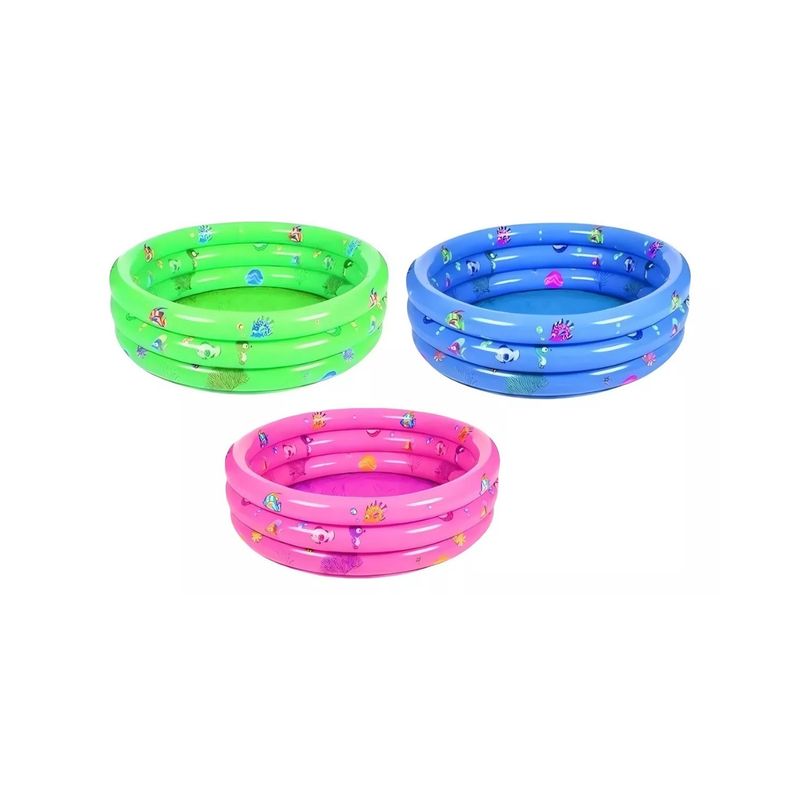 GENERICO - Piscina Inflable Plástico Para Niños 3 Anillos 80cms