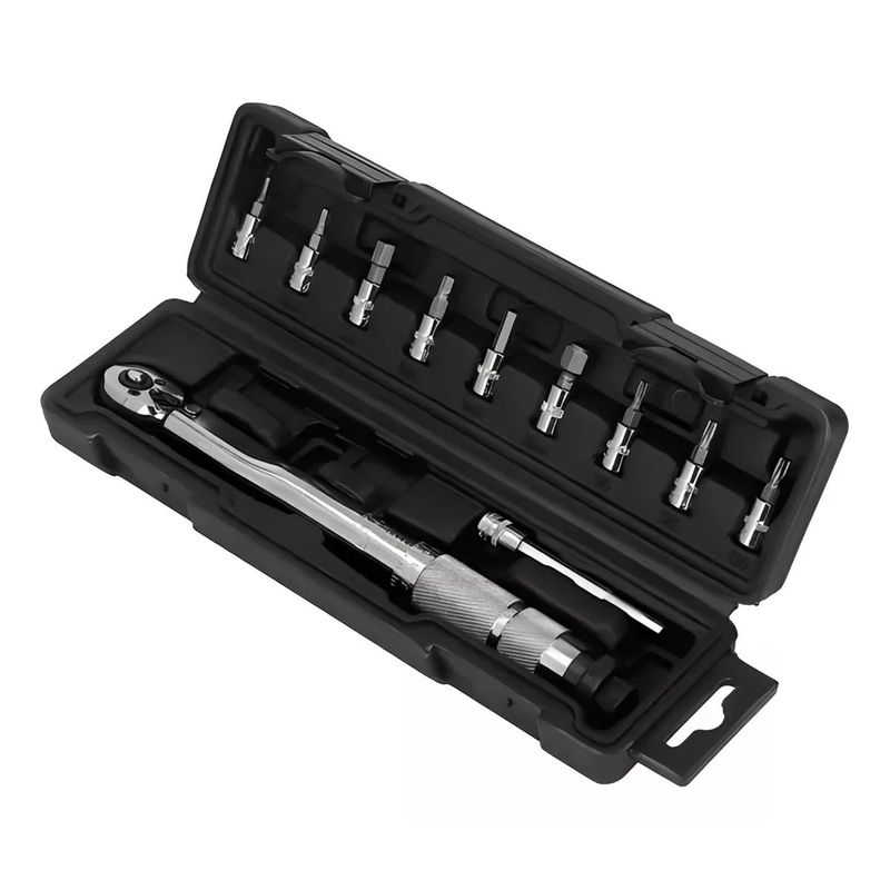 GENERICO - Torquimetro 1/4 Pulgadas 5 A 25nm Llave De Torque 11 Piezas
