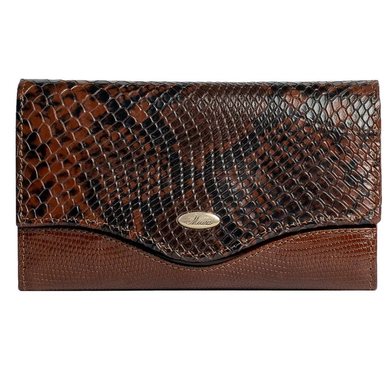 MIURA - Billetera Mujer Miura Mod. Chiara  Cuero Natural Miura