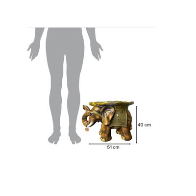 Imagen 2 del producto ESTATUA ELEFANTE HOJA XL