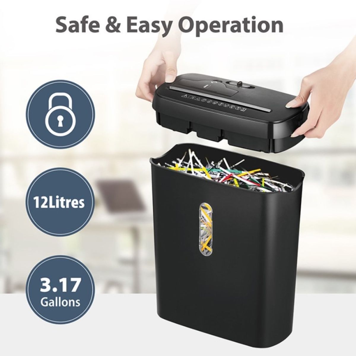 MUNDO MAGIA - Destructora CD / Trituradora De Documentos 8 Hojas 11 Lt