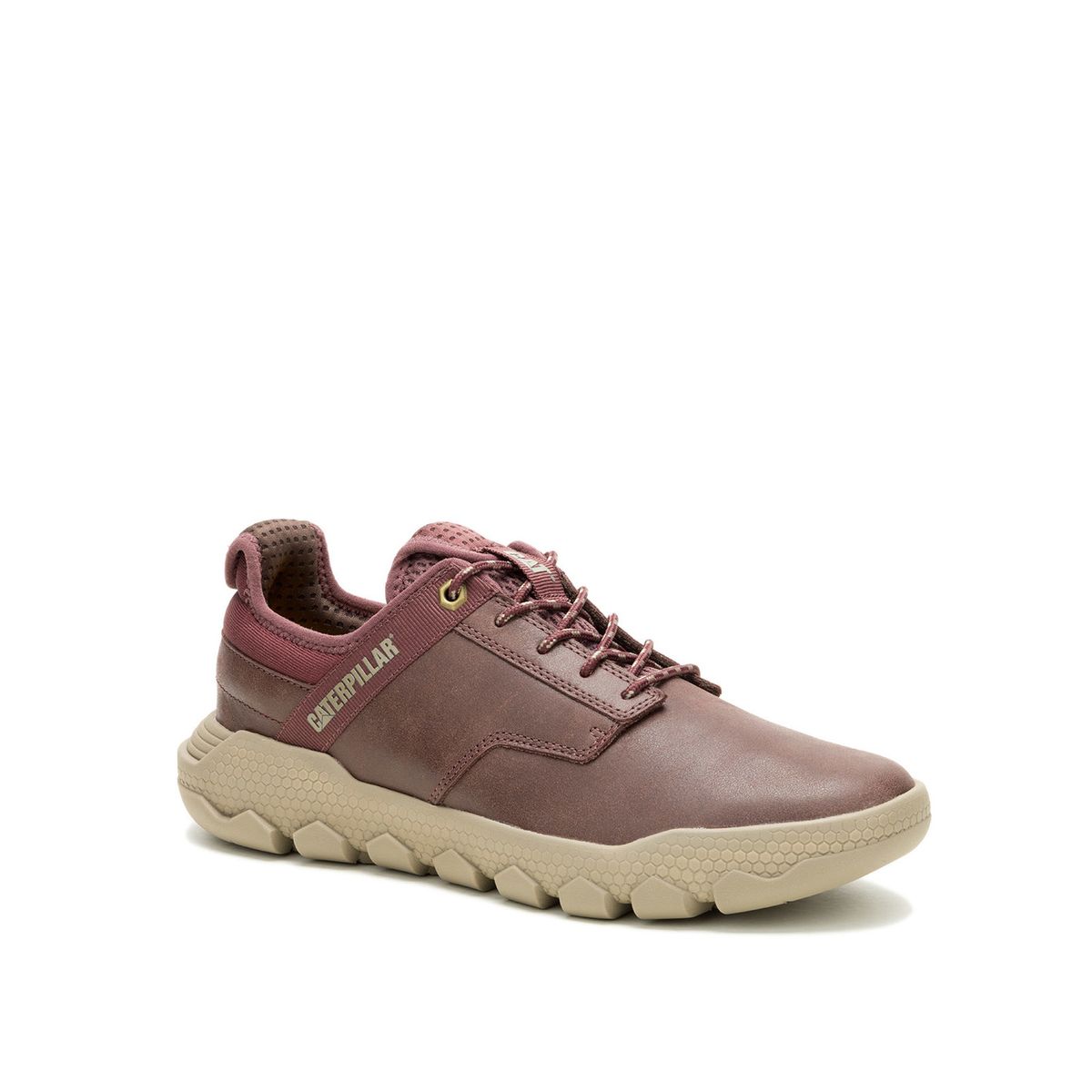 CAT - Zapatilla Cuero Hombre Hex Lite Burdeo CAT