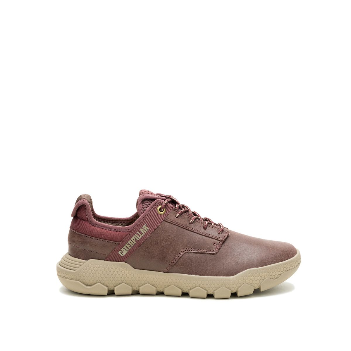 CAT - Zapatilla Cuero Hombre Hex Lite Burdeo CAT
