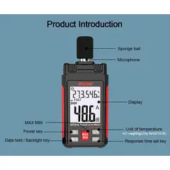 GENERICO - Sonometro - Higrometro Digital