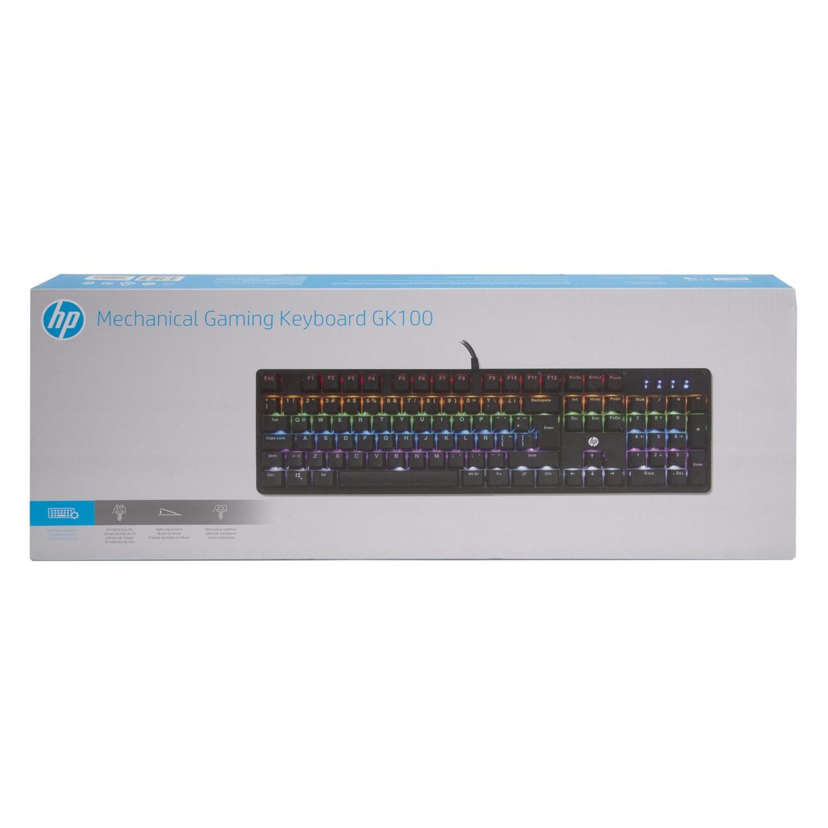 HP - Teclado Gamer Hp Gk100 Rgb 104 Teclas Usb Anti-ghosting