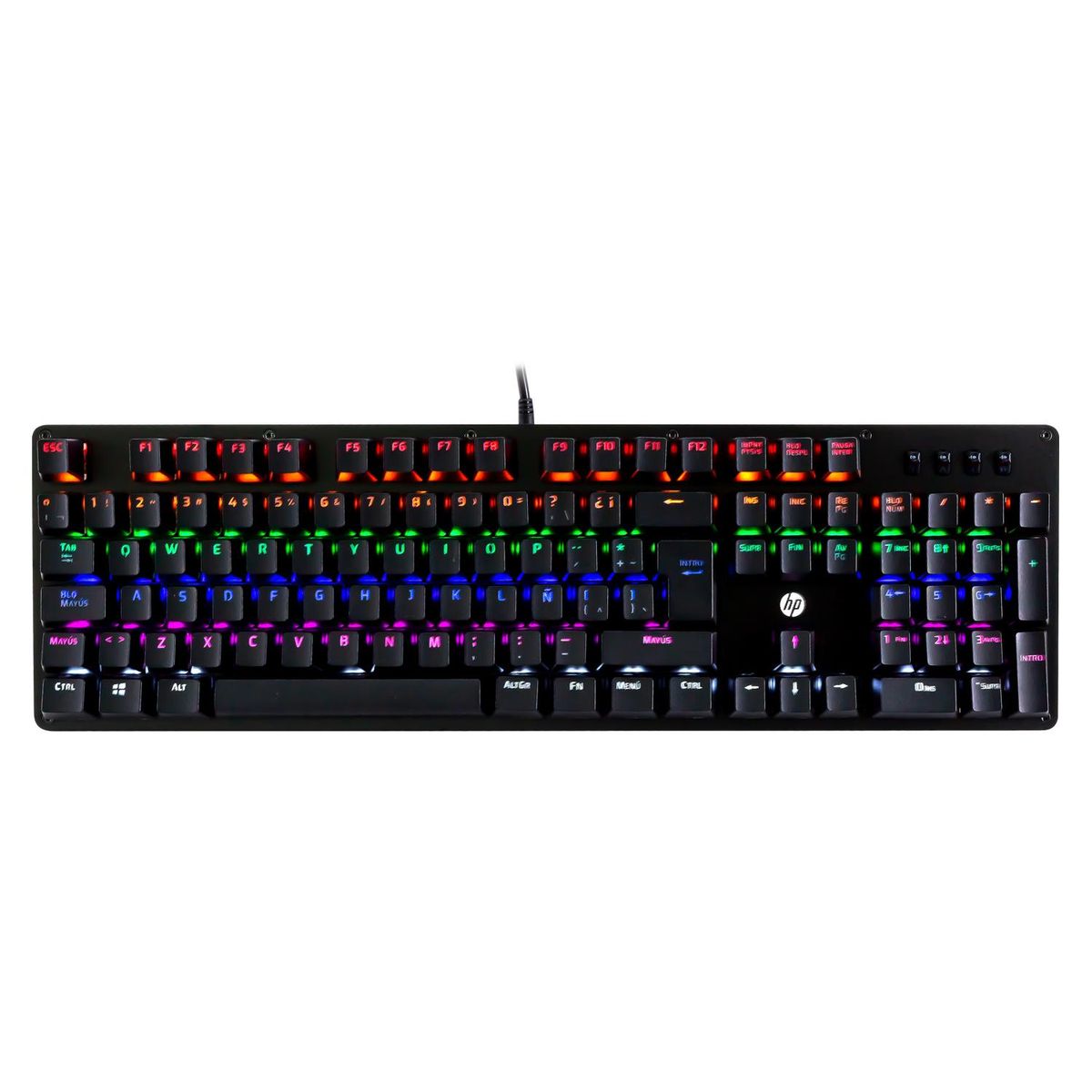 HP - Teclado Gamer Hp Gk100 Rgb 104 Teclas Usb Anti-ghosting