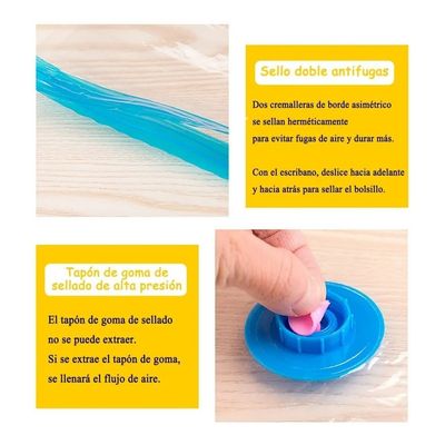 Imagen 2 del producto 10 Bolsa Al Vacio Comprimir Ropa Ahorra Espacio 60 x 80.