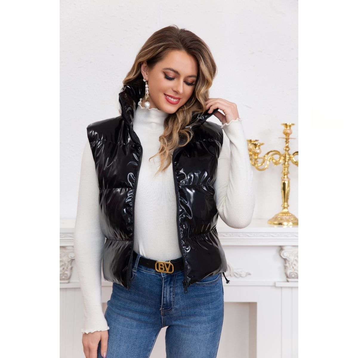 LIKE SHOP - Parka Puffa Mujer Chaqueta Sin Mangas Calidad 5002