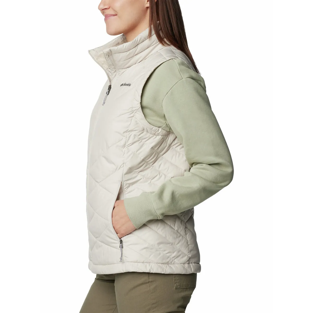 COLUMBIA - Parka Sin Mangas Mujer Heavenly Ii Vest Beige COLUMBIA