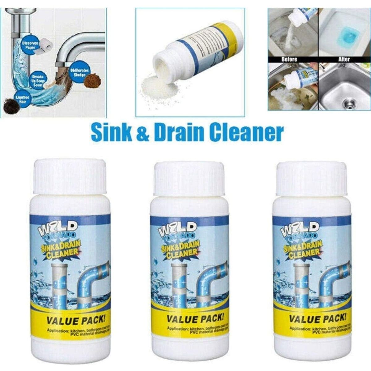 GENERICO - Limpiador Para Fregaderos Y Desagües