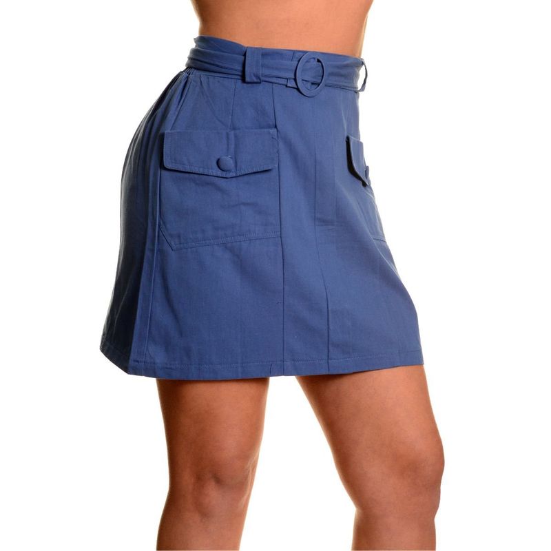 MPROPIA - Mini Falda Mujer Juvenil Falda Corta Bolsillos 3095