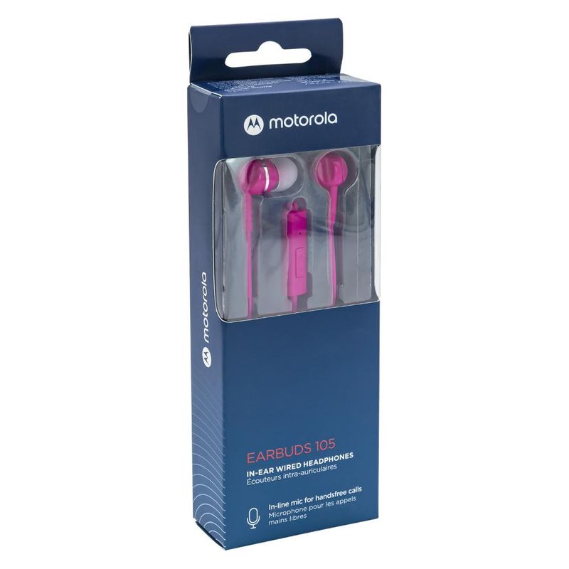MOTOROLA - AUDIFONO MOTO EARBUDS 105 M/LIBRES PINK - Rosa