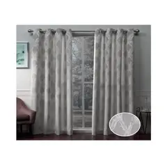 GENERICO - Cortina Blackout Jacquard Set 2 Paños 140 x 230 cm - Gris 0540