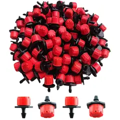 GENERICO - Gotero Riego Goteo Ajustable 70 L/h Pack 100 Un. Resistentes