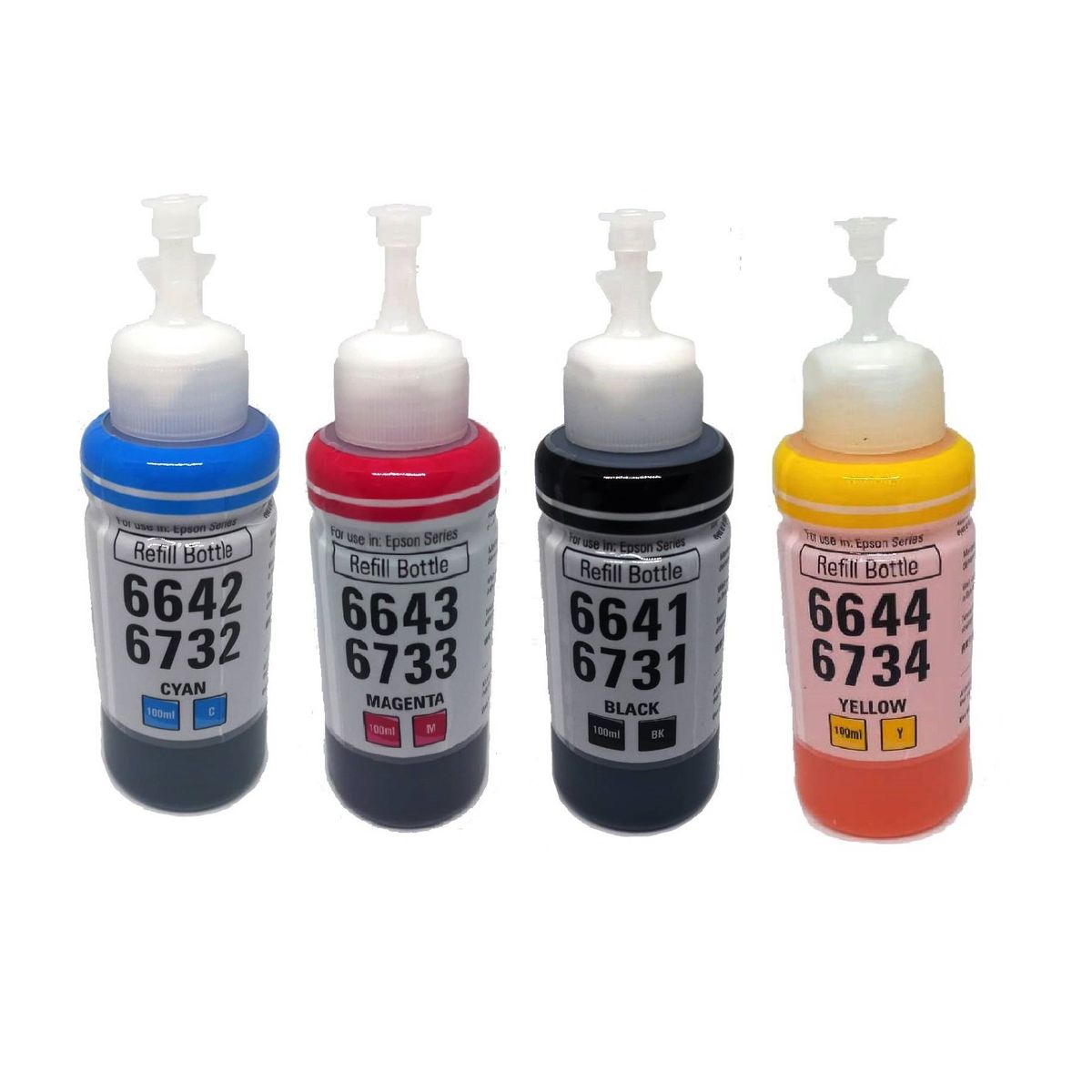 GENERICO - Pack 4 colores Tinta Recarga universal 100CC  HP CANON BROTHER