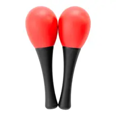 RMX - PAR SONORA - MARACAS PARA NIÑOS ROJO 13X4CM