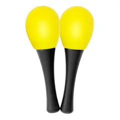 RMX - PAR SONORA - MARACAS PARA NIÑOS AMARILLO 13X4CM