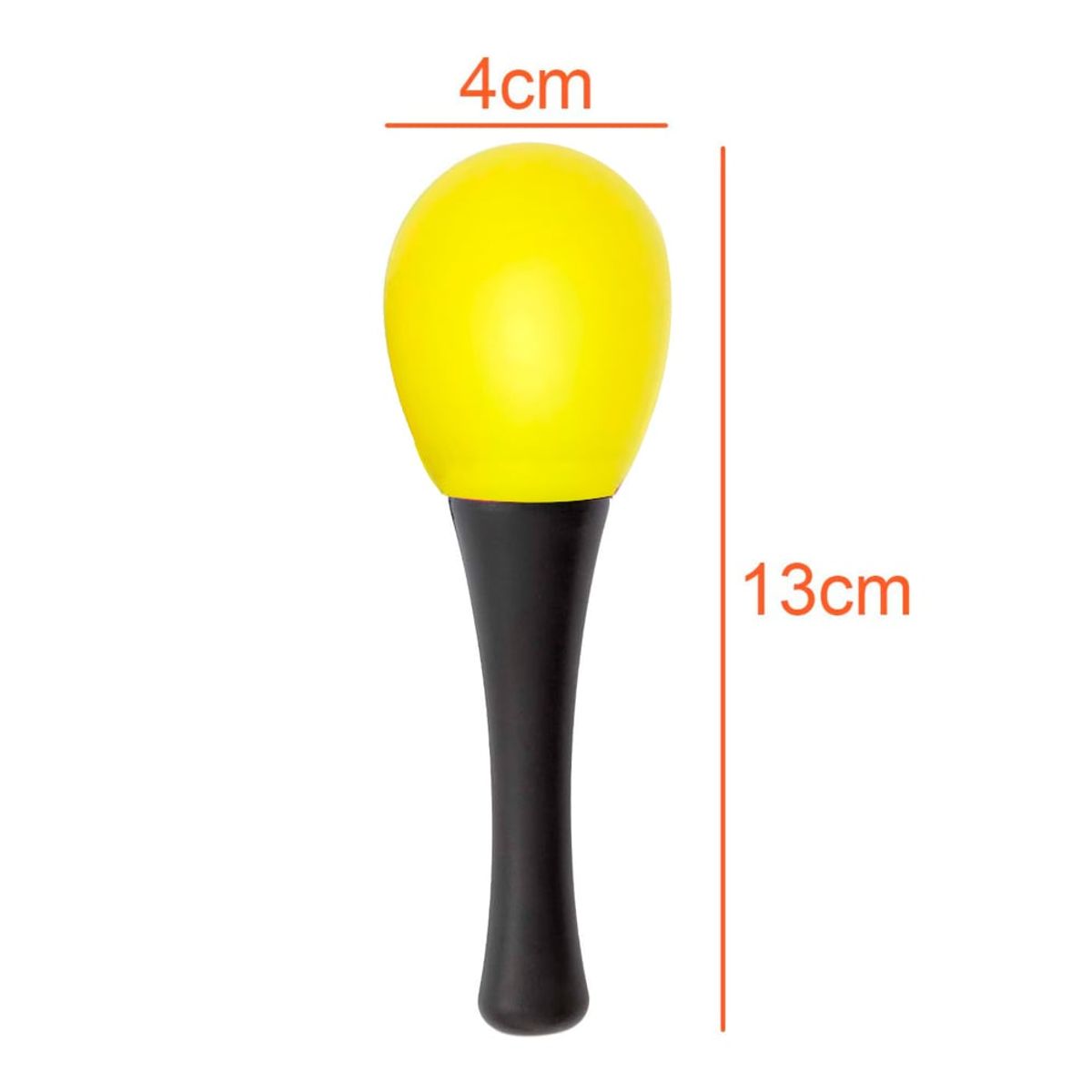 RMX - PAR SONORA - MARACAS PARA NIÑOS AMARILLO 13X4CM RMX