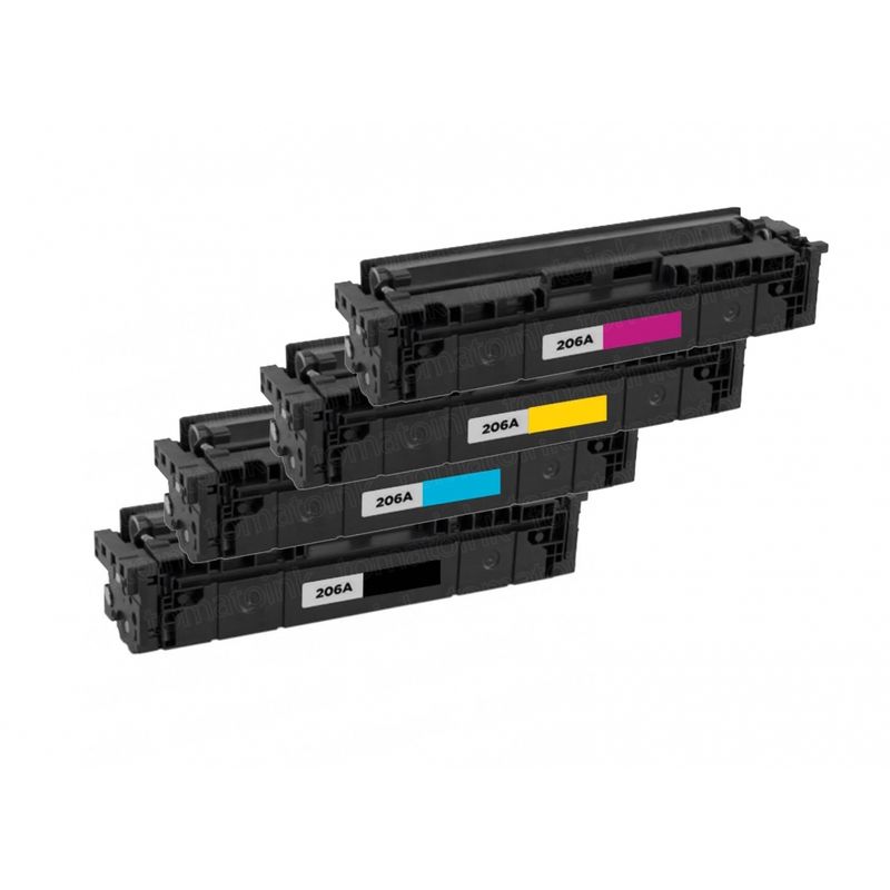 GENERICO - Pack Tóner compatible con HP 206A  Alternativo 4 colores