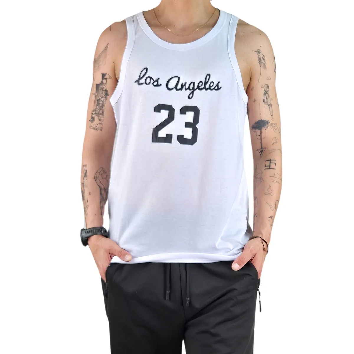 LIKE SHOP - Polera Sin Manga Musculosa Hombre Diseño LA 288