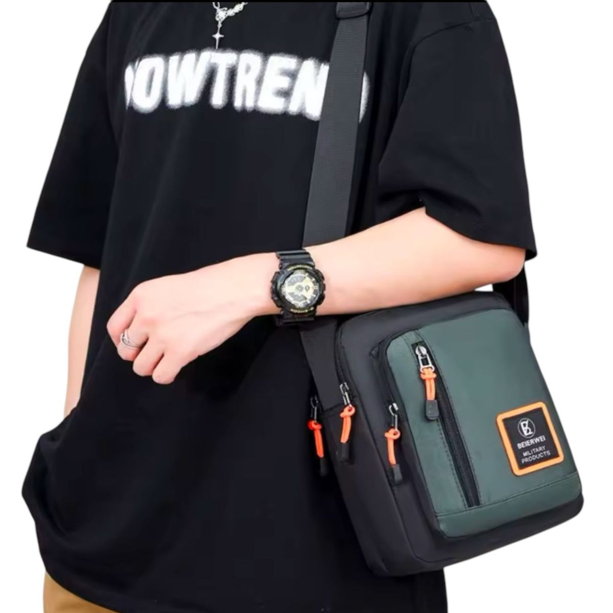 GENERICO - Bandolero Bolso Cruzado De Hombro Oxford Para Hombre