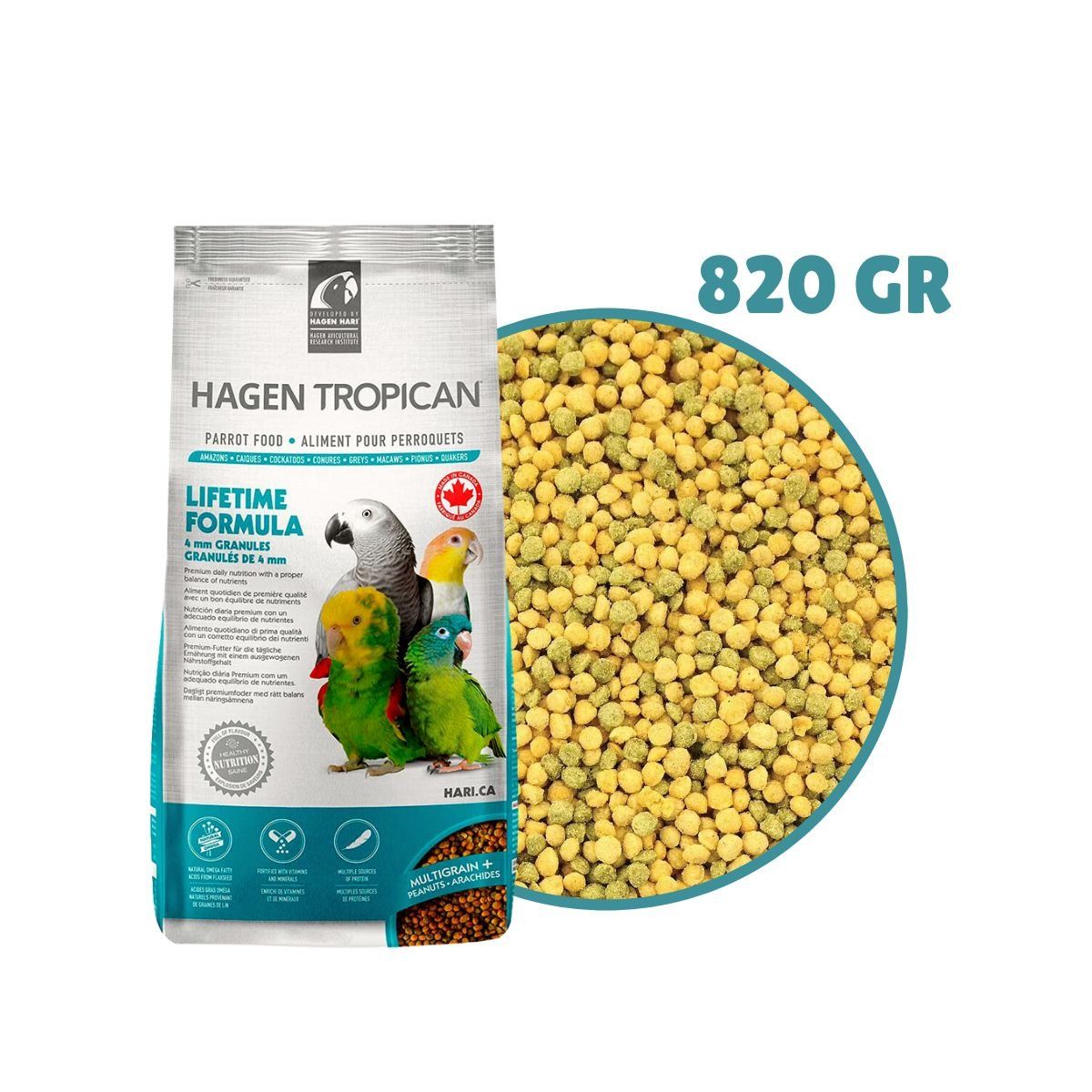 Tropican Mantención Loros 820g Alimento para Aves, marca GENERICO - Foto Principal
