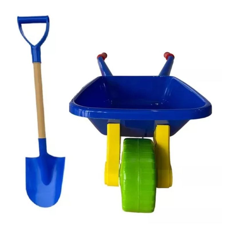 GENERICO - Carretilla Playera Infantil Con Accesorios Azul