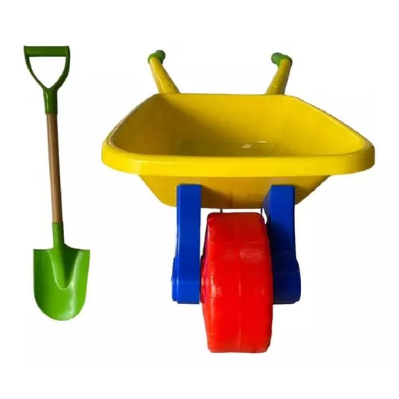 GENERICO - Carretilla Playera Infantil Con Accesorios Amarillo