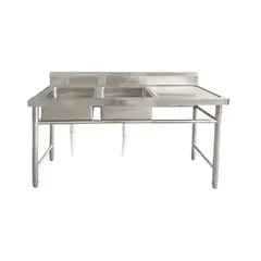 GENERICO - Lavafondos doble con secador derecho 175x60 Gastroforj