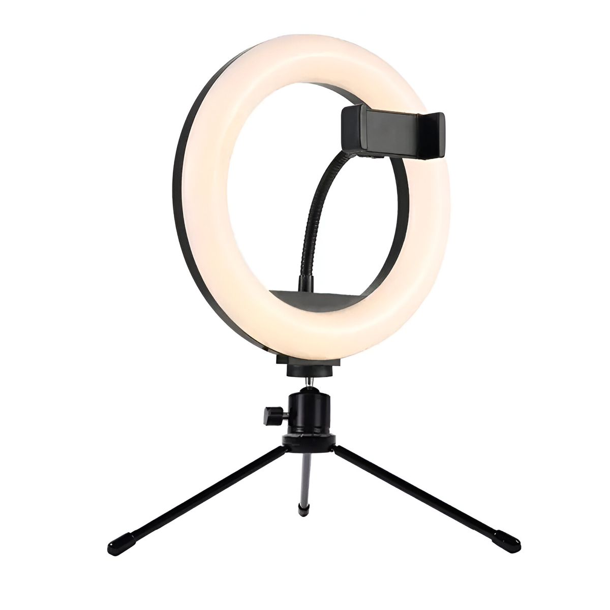 DBLUE - Aro de Luz Led Ajustable de 26cm con Tripode + Soporte