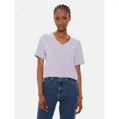 CALVIN KLEIN - Polera Ck Embro Badge V-Neck Morado
