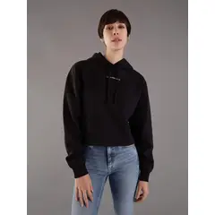 CALVIN KLEIN - Polerón con Gorro Photoprint Negro