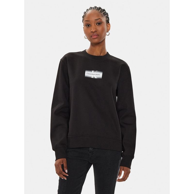 CALVIN KLEIN - Polerón Faded Monologo Negro Calvin Klein