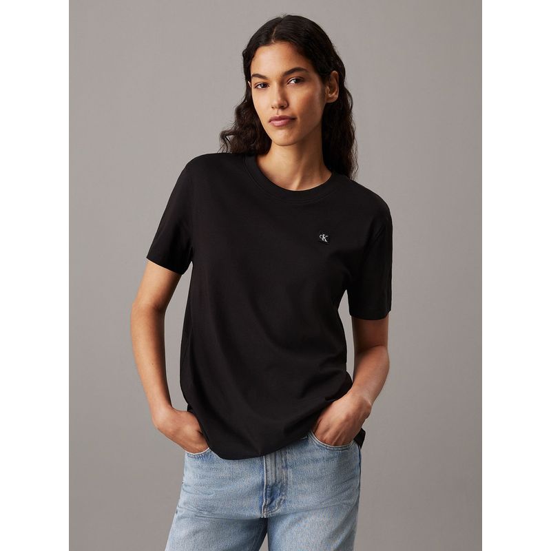 CALVIN KLEIN - Polera Ck Embro Badge Regular Negro Calvin Klein