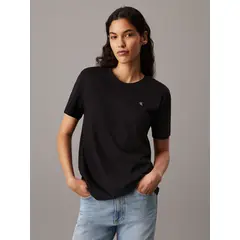 CALVIN KLEIN - Polera Ck Embro Badge Regular Negro