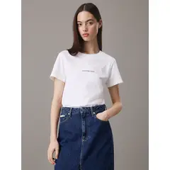 CALVIN KLEIN - Polera Monologo Slim Blanco