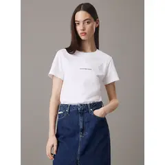 CALVIN KLEIN - Polera Monologo Slim Blanco