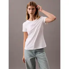 CALVIN KLEIN - Polera Faded Monologo Slim Blanco