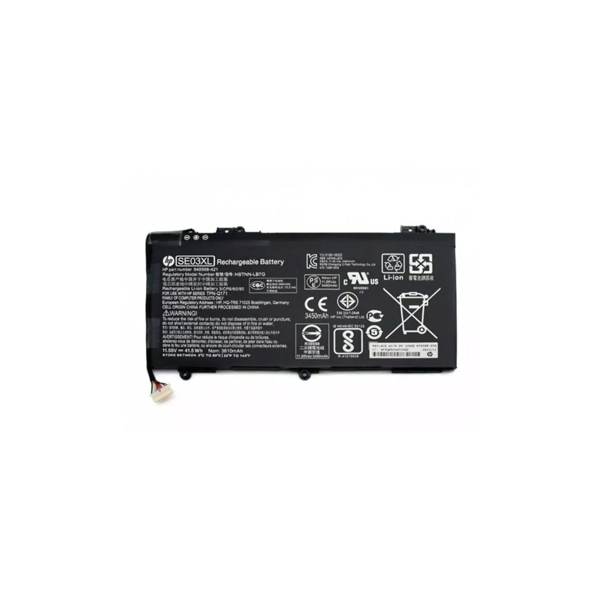 HP - BATERIA HP 14-AL SE03XL  6 CELDAS NEGRO ORIGINAL