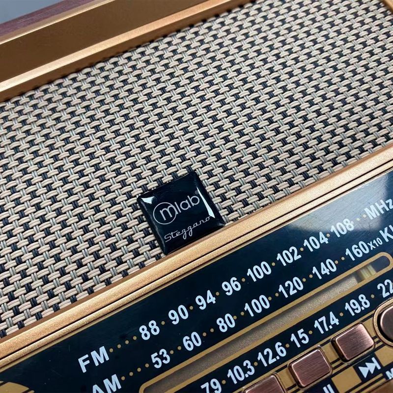 MLAB - Radio Portátil Retro Stezzano Wireless Bt Fm/am Usb Sd 09136