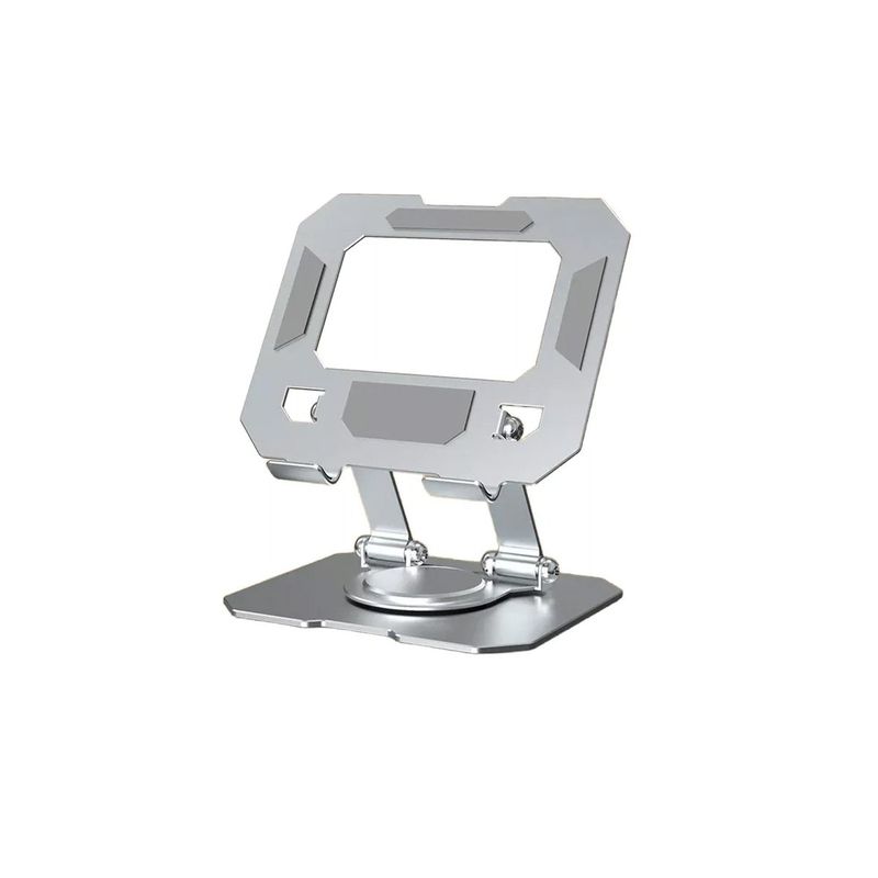 GENERICO - Soporte Base Aluminio Para Notebook Macbook Giro 360 YAA Color:Gris