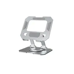 GENERICO - Soporte Base Aluminio Para Notebook Macbook Giro 360 YAA Color:Gris