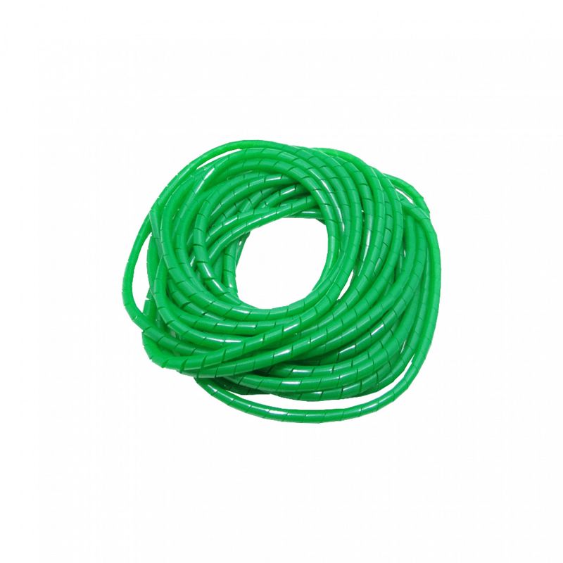 GENERICO - Espiral Ordena Cable PE Verde 12 Metros 12x15x0,85mm