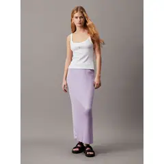 CALVIN KLEIN - Falda Woven Label Morado