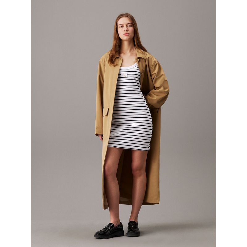 CALVIN KLEIN - Vestido Woven Label Rib Multicolor Calvin Klein