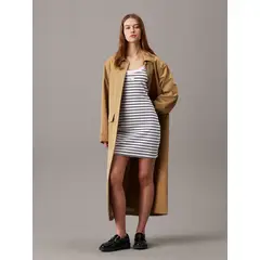 CALVIN KLEIN - Vestido Woven Label Rib Multicolor
