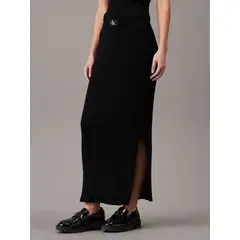 CALVIN KLEIN - Falda Woven Label Negro