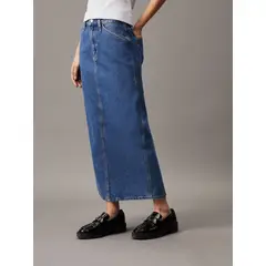 CALVIN KLEIN - Falda Denim Trouser Azul